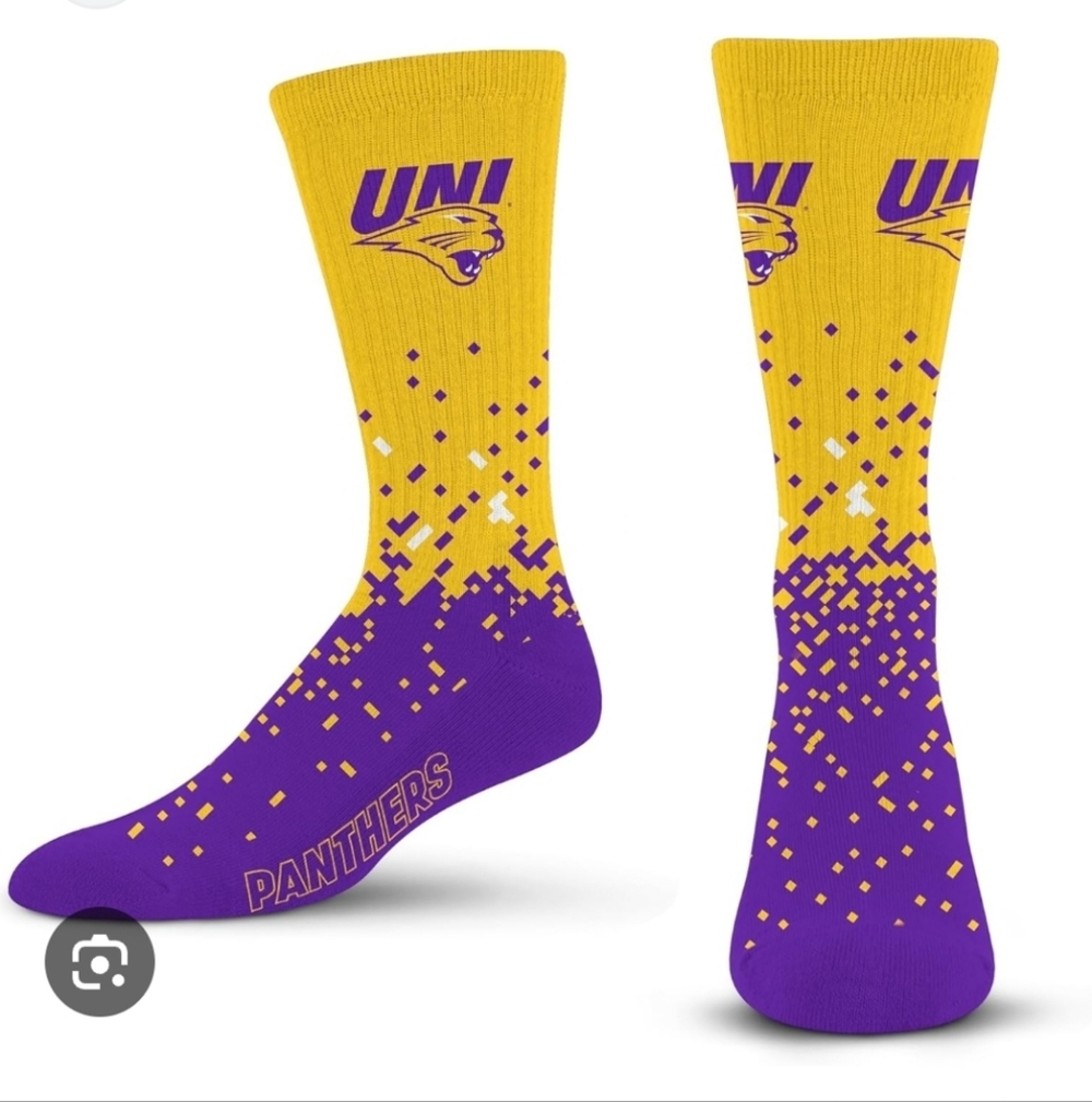 Northern Iowa Panthers Splash Zone Youth Crew Socks